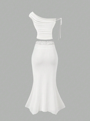 Elegant Set Of Blue Floral Print