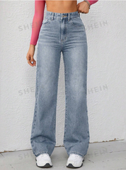 Wide Leg Denim Pants