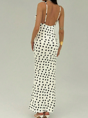 3D Floral Polka Dot Dress