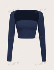 Solid Square Neck Crop Top