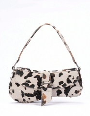 Textured Woven Clutch Purse With Folded Beaded Flap