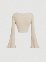 Overlapping Bell Sleeve Top