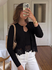 Lace Cardigan Set