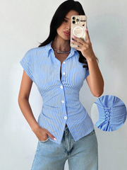 Back Tie Waist Shirt