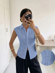 Back Tie Waist Shirt