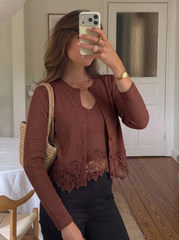 Lace Cardigan Set