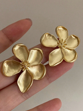 Metal Flower Stud Earrings