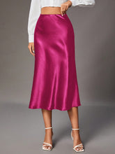 Elegant Commuting Minimalist Solid Color Skirt