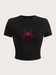 Spider Pattern Short Sleeve T-Shirt