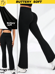 Wide Waist Flared Sports Pants