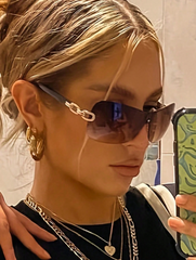 Y2k Futuristic Fashion Sunglasses With Large Frame