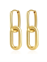 Gold Convertible Link Earrings for Women