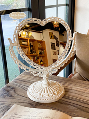 1pc Heart Shaped Mirror Design Decorative Object