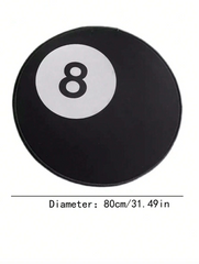 1pc Number Pattern Rug, Minimalist Polyester Round Floor Carpet For Home