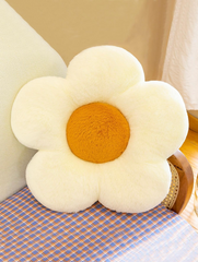 1pc Flower Design Decorative Pillow, Modern Corduroy Decorative Pillow For Home