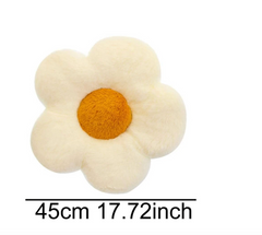 1pc Flower Design Decorative Pillow, Modern Corduroy Decorative Pillow For Home