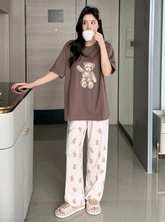 Bear Print PJ Set