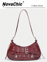 Vintage Block Decoration Women's Shoulder Bag