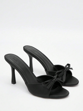 Satin Bow Decor Mules