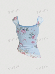 Ribbon Decorated Asymmetric Top