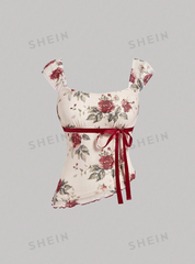 Ribbon Decorated Asymmetric Top