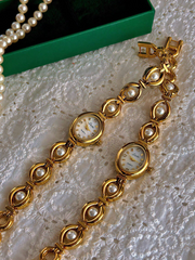 Luxury Pearl & Rhinestone Inlaid Elegant Retro Fashion Women's Watch