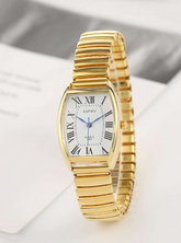 Vintage Roman Scale Elastic Band Ladies Quartz Wrist Watch