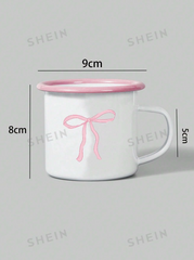 Pink Bordered Bow Cup