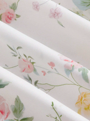 Floral Printed Shoulder Strap Tie Dress