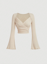 Overlapping Bell Sleeve Top