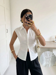 Back Tie Waist Shirt