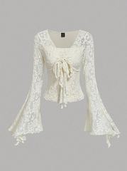 Elegant Front Tie Blouse