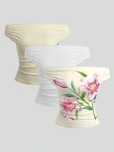 Ruffle Fitted Off Shoulder Top