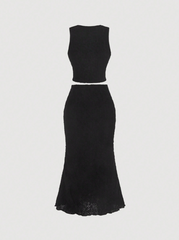 Tank Top And Maxi Skirt Elegant 2-Piece Set