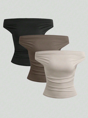 Ruffle Fitted Off Shoulder Top