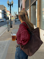 Loose Drop Shoulder Casual Cardigan