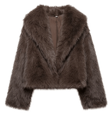 Faux Fox Fur Short Coat Outwear
