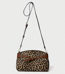 Fashionable Colored Leopard Patterned Handbag