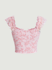 Trim Knot Front Crop Tee