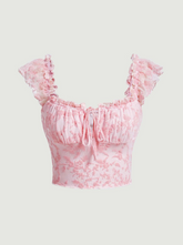 Trim Knot Front Crop Tee