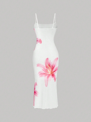 Elegant Floral Print Camisole Dress