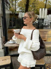 Winter Long Sleeved Knitted Jumper Tops