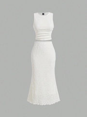 Tank Top And Maxi Skirt Elegant 2-Piece Set