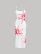 Elegant Floral Print Camisole Dress