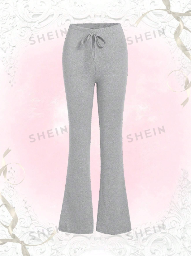 Solid Knot Flare Leg Sweatpants