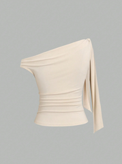 Asymmetric Bowknot Blouse