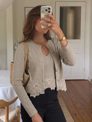 Lace Cardigan Set