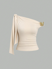 Asymmetric Bowknot Blouse