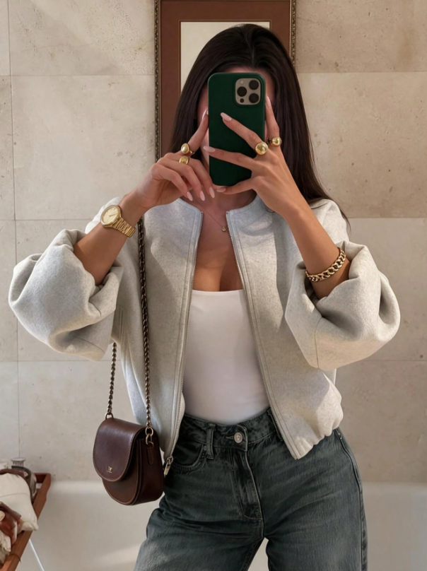 Zip-up Long Sleeve Jacket