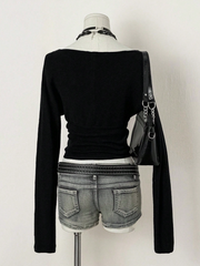 V-Neck Casual Long Sleeve Sweater